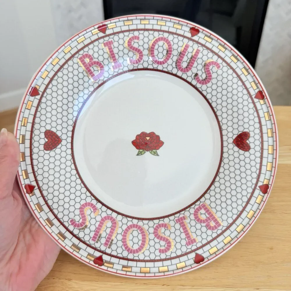 Anthropologie Bistro Tile Valentine Dessert Plate 8